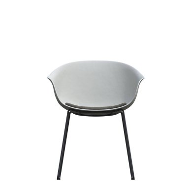 Beyaz arka planda izole edilmiş sandalye, iç mobilya, 3 boyutlu illüstrasyon, cg canlandırma