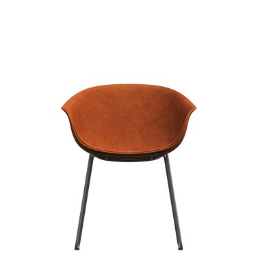 Beyaz arka planda izole edilmiş sandalye, iç mobilya, 3 boyutlu illüstrasyon, cg canlandırma