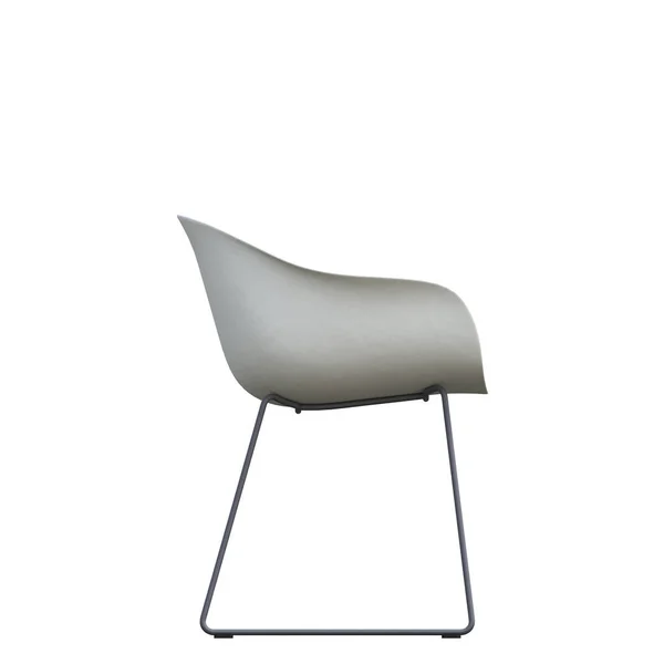 白地に隔離された椅子インテリア家具3DイラストCgレンダリング — ストック写真