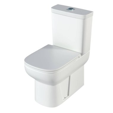 lavatory pan isolated on white background, toilet, 3D illustration