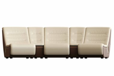 sofa isolated on white background, interior furniture, 3D illustration