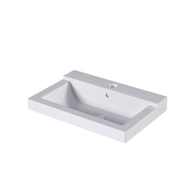 Washbasin isolated on white background, sink, 3D illustration