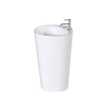 Washbasin isolated on white background, sink, 3D illustration