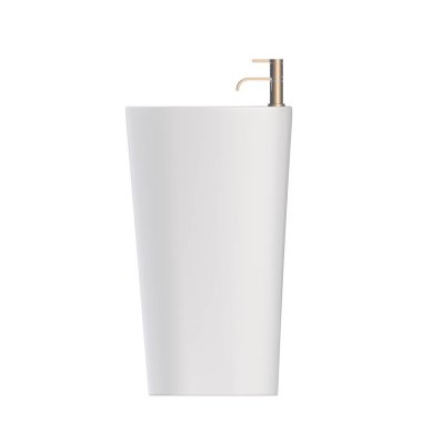Washbasin isolated on white background, sink, 3D illustration