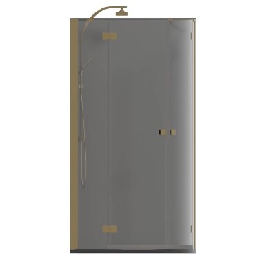 Duş kabini beyaz arkaplanda izole edildi, 3D illüstrasyon, cg canlandırma