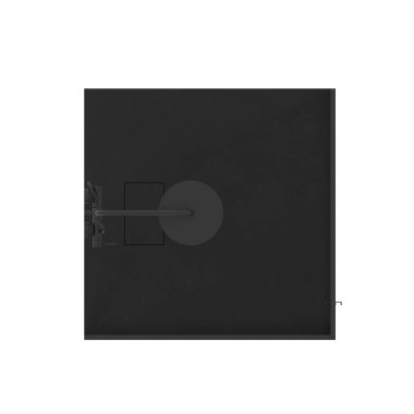 Duş kabini beyaz arkaplanda izole edildi, 3D illüstrasyon, cg canlandırma