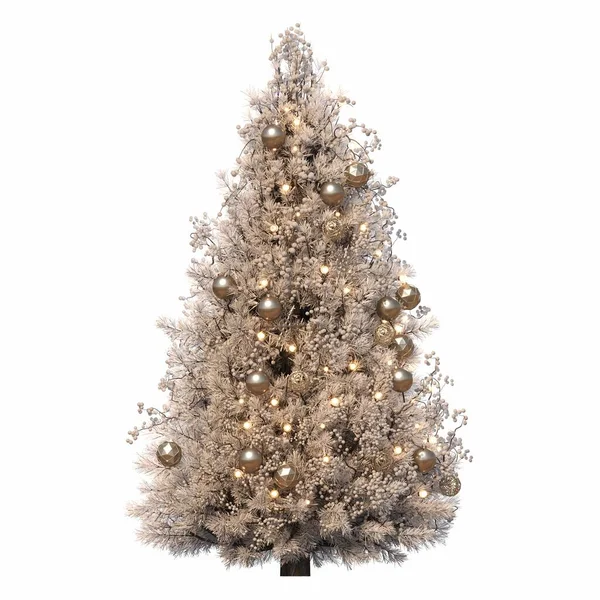 Christmas Tree Decorations Isolated White Background Illustration Render — Stock Photo, Image