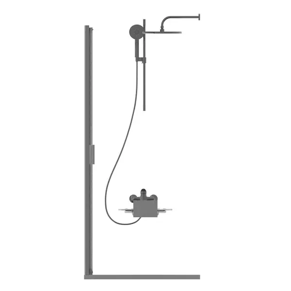 Sprchovací Kout Izolovaný Bílém Pozadí Ilustrace Vykreslení — Stock fotografie