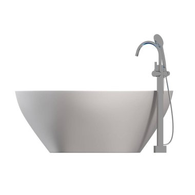 Beyaz arka planda izole edilmiş küvet, 3 boyutlu illüstrasyon, ve bir CG canlandırıcı