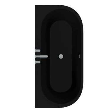 Beyaz arka planda izole edilmiş küvet, 3 boyutlu illüstrasyon, ve bir CG canlandırıcı