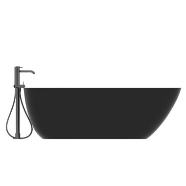 Beyaz arka planda izole edilmiş küvet, 3 boyutlu illüstrasyon, ve bir CG canlandırıcı