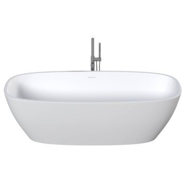 Beyaz arka planda izole edilmiş küvet, 3 boyutlu illüstrasyon, ve bir CG canlandırıcı