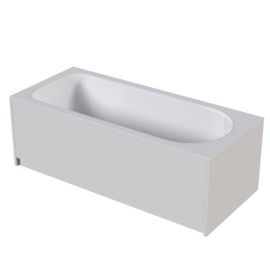 Beyaz arka planda izole edilmiş küvet, 3 boyutlu illüstrasyon, ve bir CG canlandırıcı