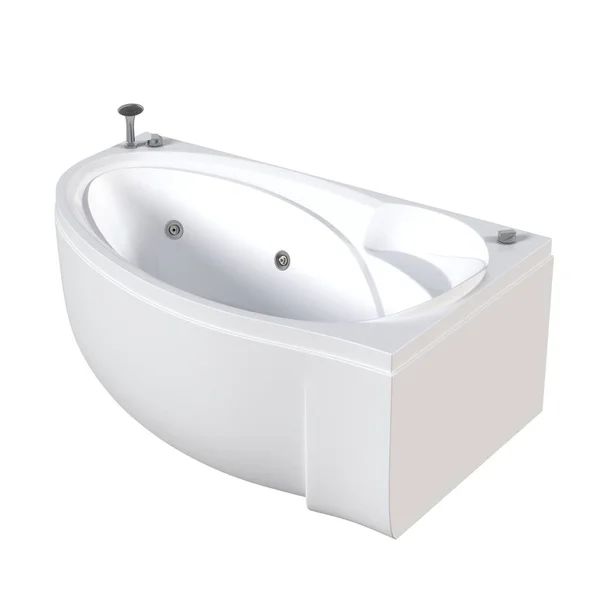 浴缸在白色背景上隔离 3D插图和Cg渲染 — 图库照片