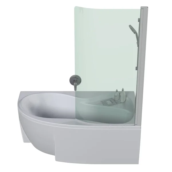 Bathtub Isolated White Background Illustration Render — Stock Photo, Image