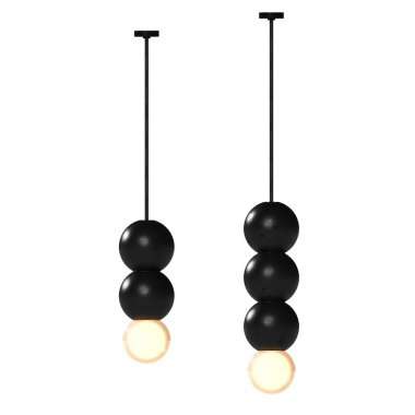 Tavandaki avize beyaz arka planda izole edilmiş, asılı lamba, kolye ışığı, 3 boyutlu illüstrasyon