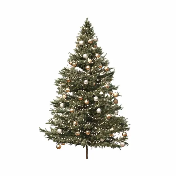Christmas Tree Decorations Isolated White Background Illustration — Stock Photo, Image