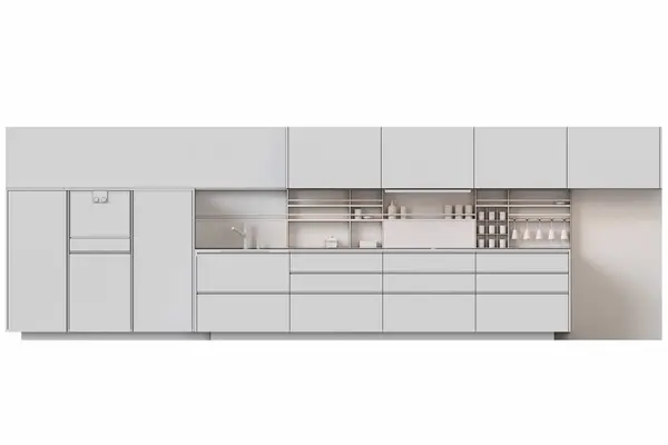 Kitchen Furniture Isolated White Background Illustration Render — Stock Photo, Image