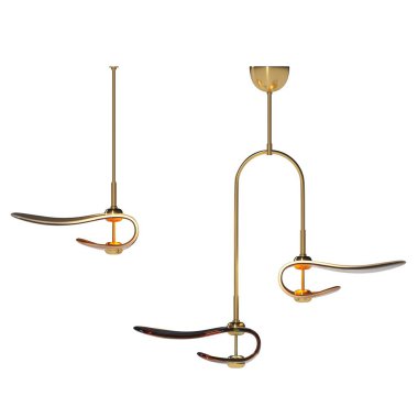 Avizeler beyaz arkaplanda izole edildi. 3B illüstrasyon