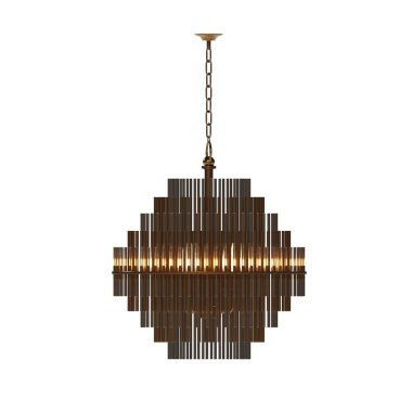 Beyaz arkaplanda izole edilmiş avize 3D illüstrasyon