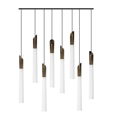 Beyaz arkaplanda izole edilmiş avize 3D illüstrasyon