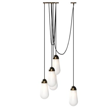 Beyaz arkaplanda izole edilmiş avize 3D illüstrasyon