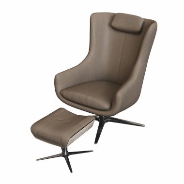 Beyaz arka planda izole edilmiş koltuk, iç mobilyalar, 3 boyutlu illüstrasyon        