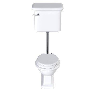 Beyaz arka planda klozet