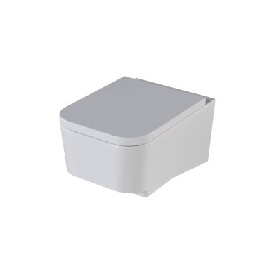 Beyaz arka plana karşı klozeti kapat