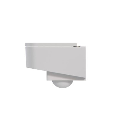 Beyaz arka plana karşı klozeti kapat