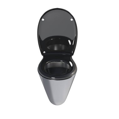 Beyaz arka plana karşı klozeti kapat