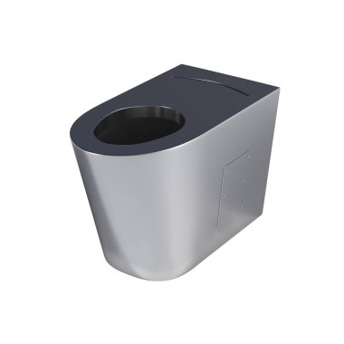 Beyaz arka plana karşı klozeti kapat