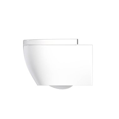 Beyaz arka plana karşı klozeti kapat