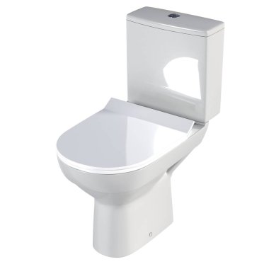 Beyaz arka plana karşı klozeti kapat