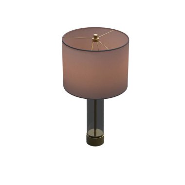 Modern lambanın 3 boyutlu görüntüsü beyaz arkaplanda izole edildi