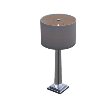 Modern lambanın 3 boyutlu görüntüsü beyaz arkaplanda izole edildi