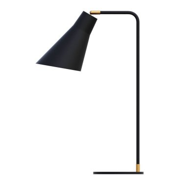 Modern lambanın 3 boyutlu görüntüsü beyaz arkaplanda izole edildi