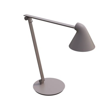 Modern lambanın 3 boyutlu görüntüsü beyaz arkaplanda izole edildi