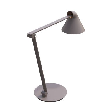 Modern lambanın 3 boyutlu görüntüsü beyaz arkaplanda izole edildi