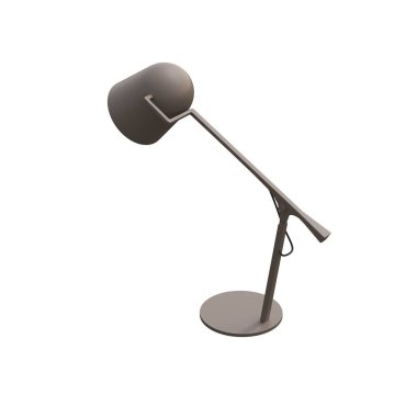 Modern lambanın 3 boyutlu görüntüsü beyaz arkaplanda izole edildi