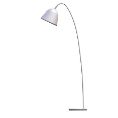 Modern lambanın 3 boyutlu görüntüsü beyaz arkaplanda izole edildi