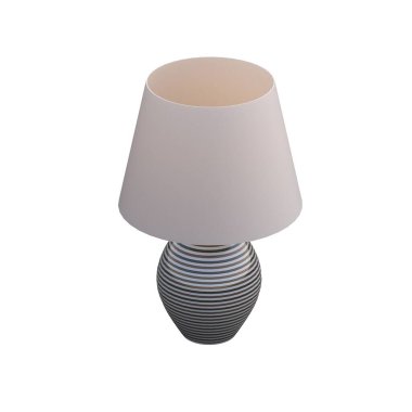 Modern lambanın 3 boyutlu görüntüsü beyaz arkaplanda izole edildi