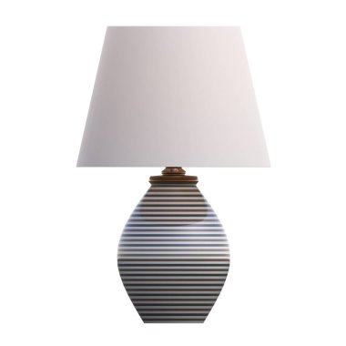 Modern lambanın 3 boyutlu görüntüsü beyaz arkaplanda izole edildi