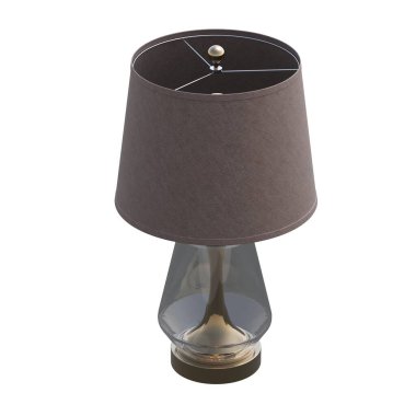 Modern lambanın 3 boyutlu görüntüsü beyaz arkaplanda izole edildi