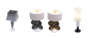 modern lambalar beyaz arkaplanda izole edildi