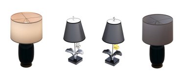 modern lambalar beyaz arkaplanda izole edildi