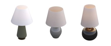 modern lambalar beyaz arkaplanda izole edildi