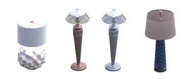 modern lambalar beyaz arkaplanda izole edildi