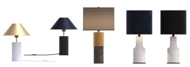 modern lambalar beyaz arkaplanda izole edildi