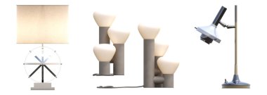 modern lambalar beyaz arkaplanda izole edildi